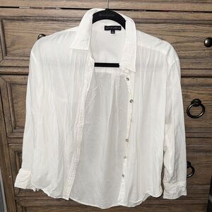 Cotton Candy Cream Button-Up Blouse